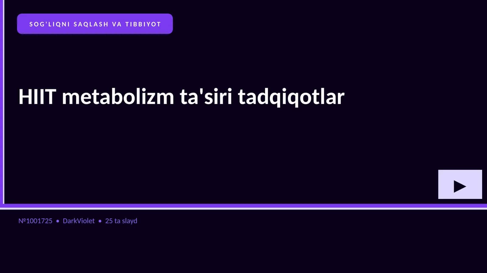 HIIT metabolizm ta'siri tadqiqotlar