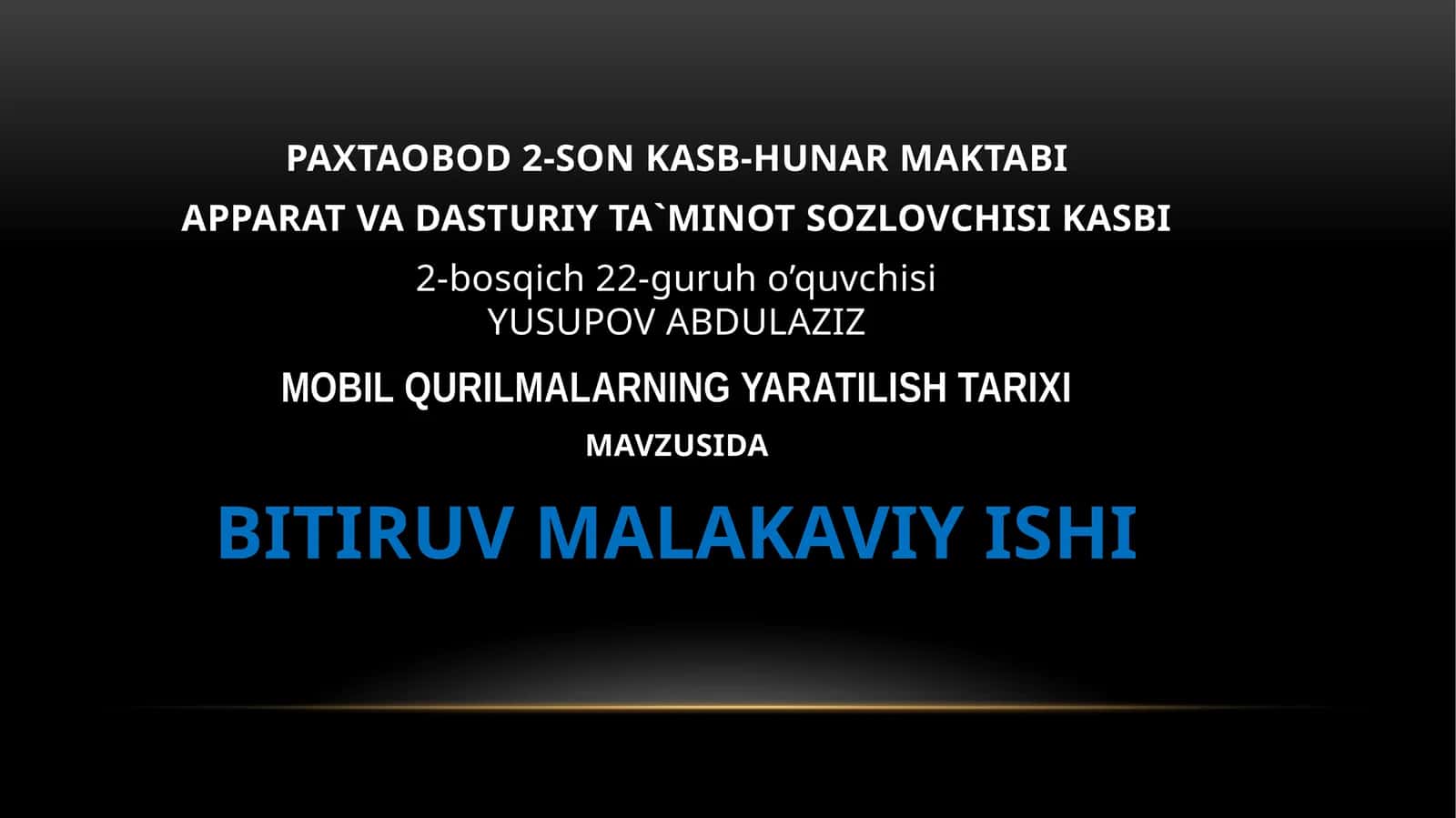 MOBIL QURILMALARNING YARATILISHTARIXI