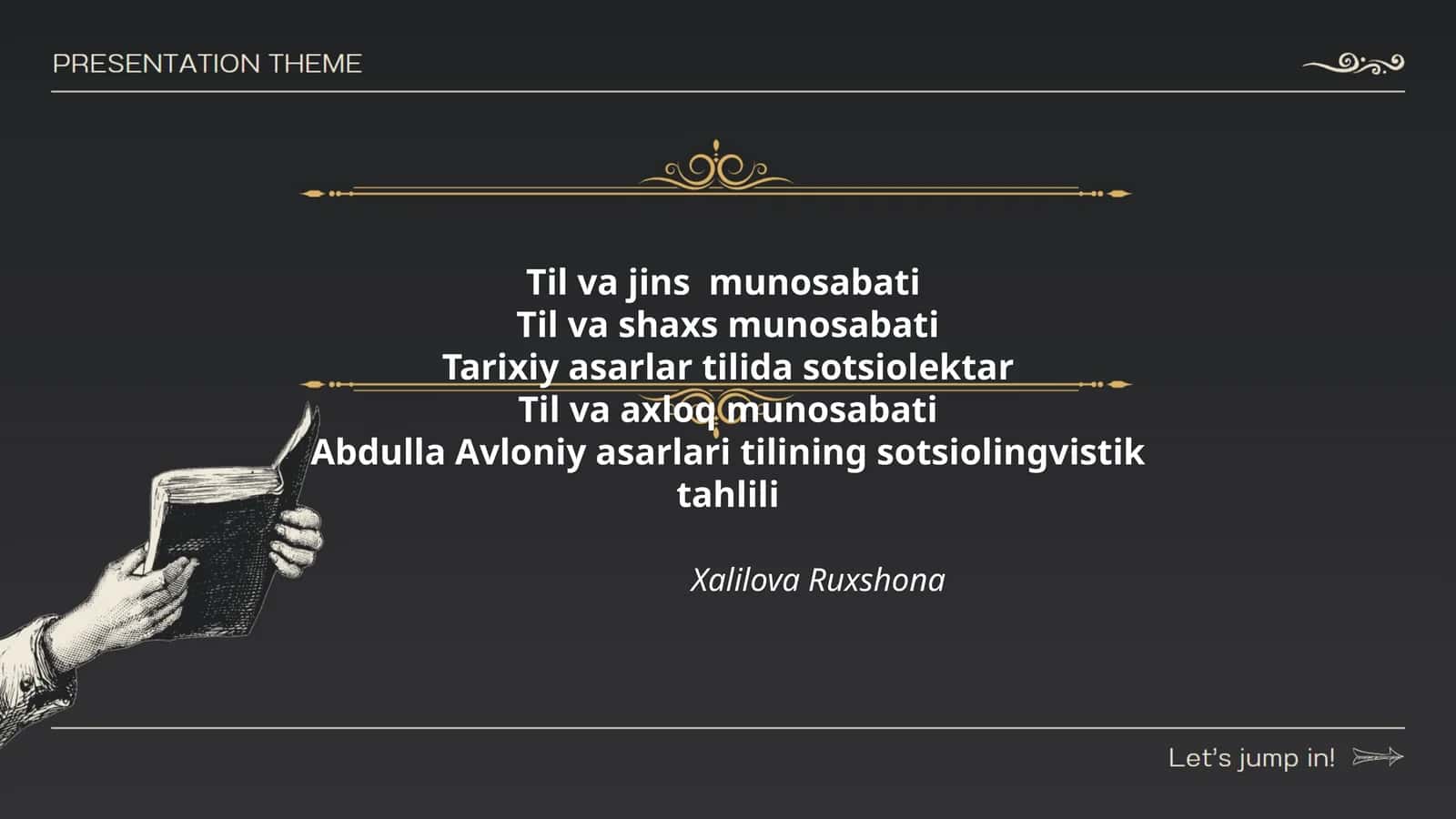 Abdulla Avloniy asarlari tilining sotsiolingvistik tahlili
