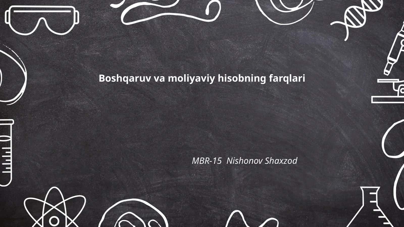 Boshqaruv va moliyaviy hisobning farqlari