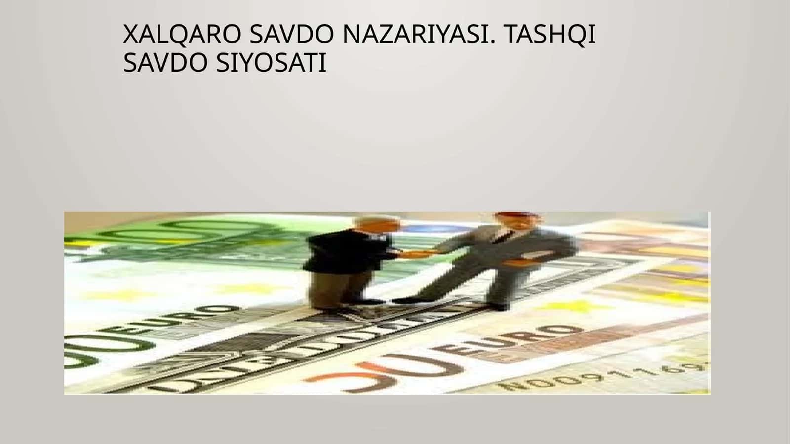 Xalqaro savdo nazariyasi