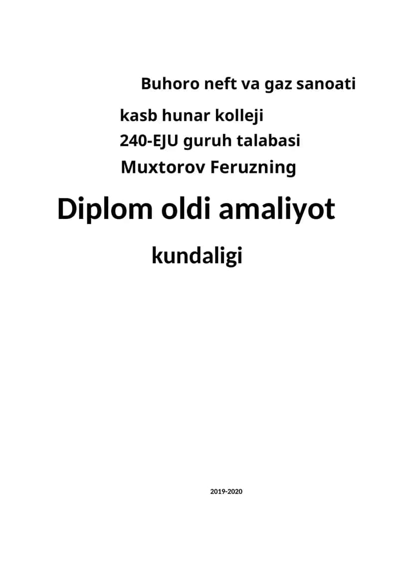 UMUMIY QOIDALAR