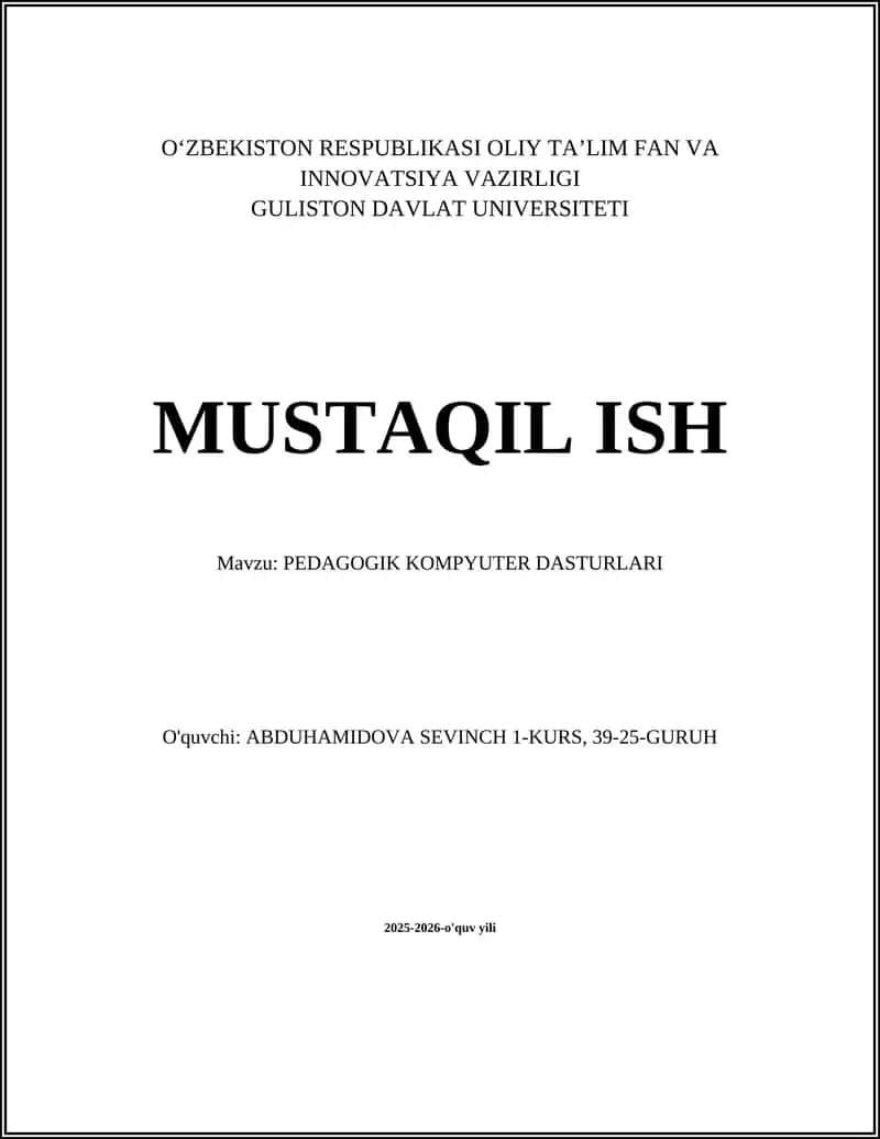 Pedagogik kompyuter dasturlari