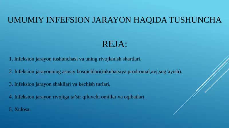 uMumiy infefsion jarayon haqida tushuncha