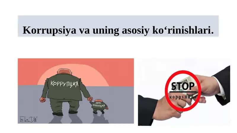 Korrupsiya va uning asosiy ko‘rinishlari
