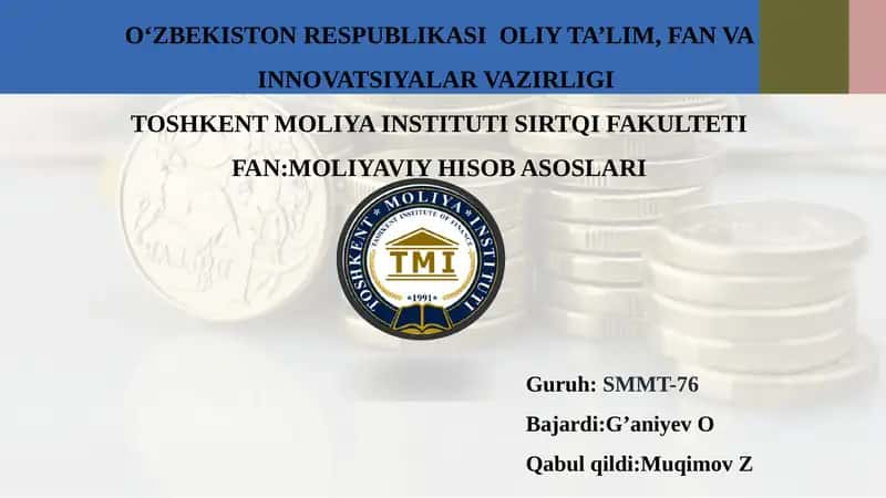 Moliyaviy Hisob Asoslari