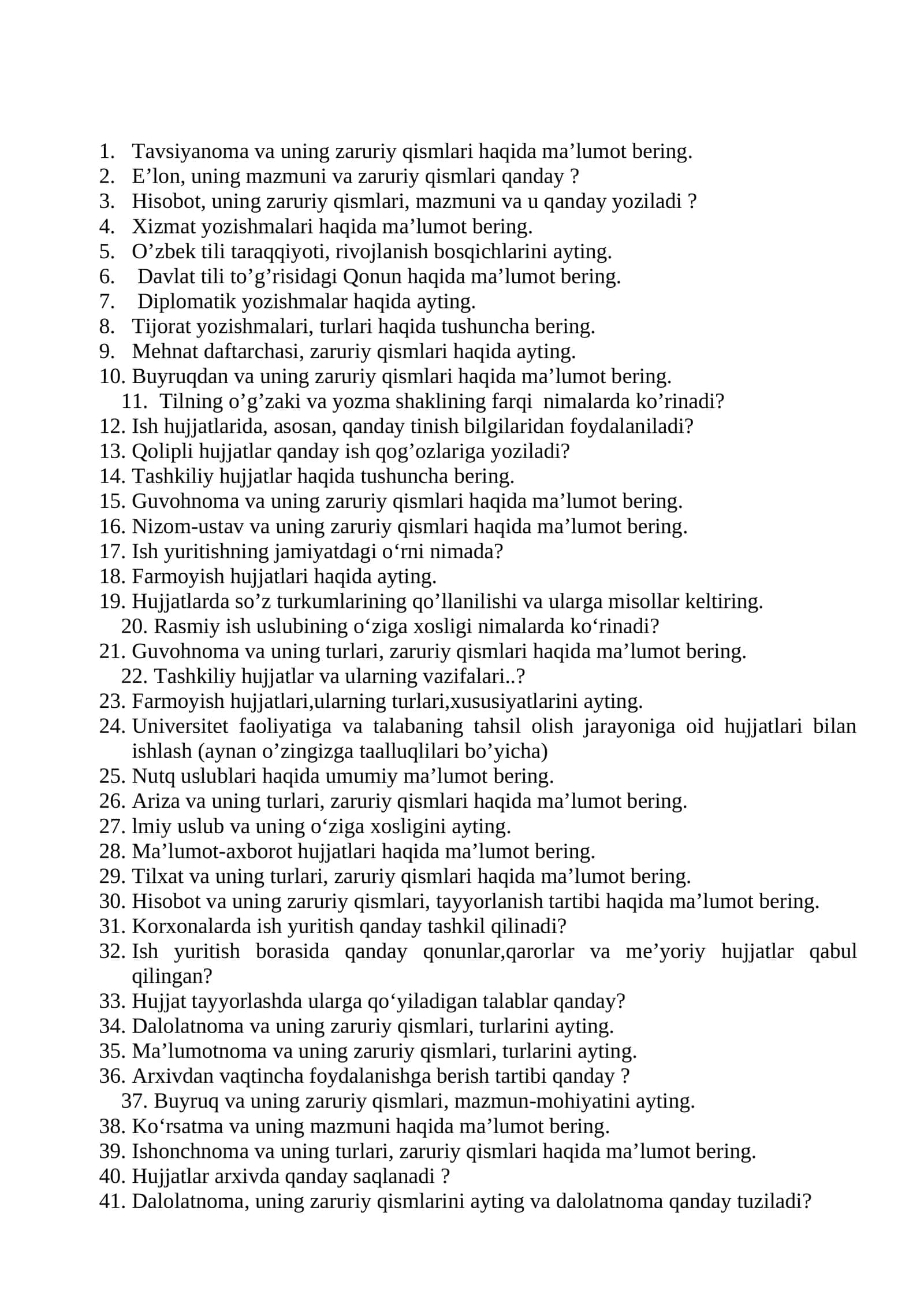 Diplomatik yozishmalar haqida ayting