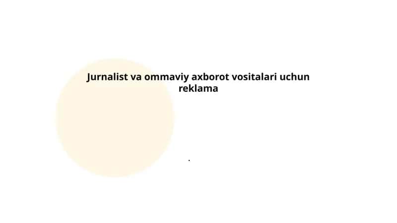 Ommaviy axborot vositalarida reklama turlari va formatlari