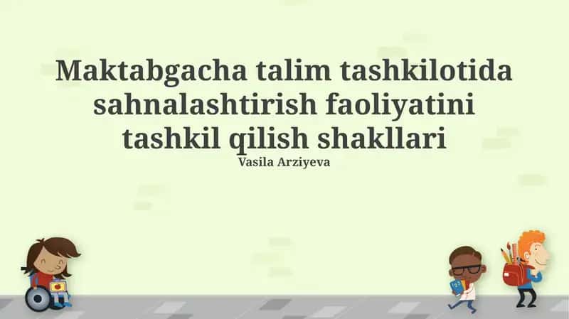 Teatrlashtirilgan o'yinlar va spektakllarni tayyorlash va o'tkazish metodikasi