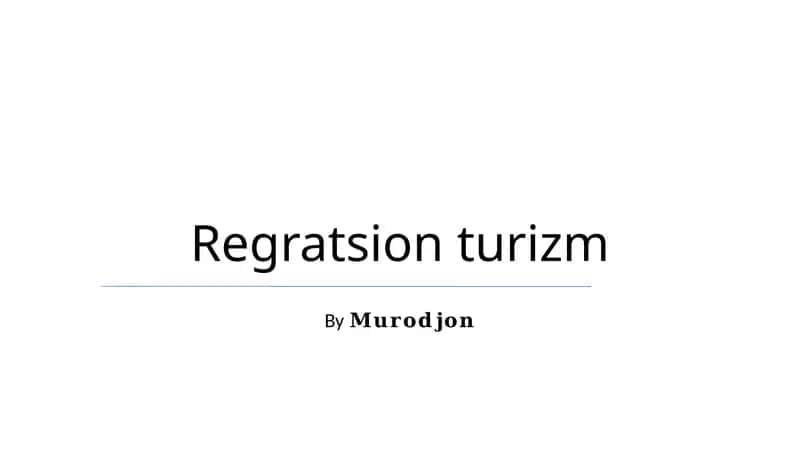 Regratsion turizm