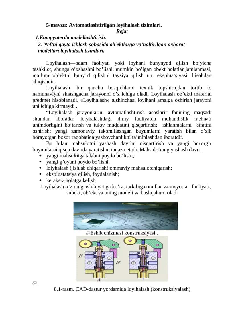 Avtomatlashtirilgan loyihalash tizimlari