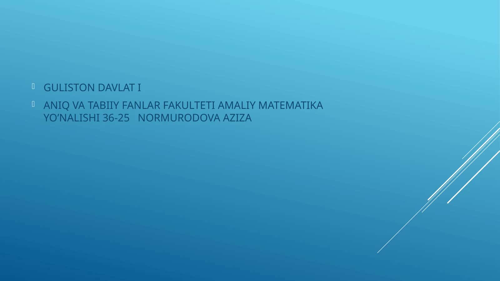 SHAXSIY KOMPYUTER TUZILISHI VA ARXITEKTURASI