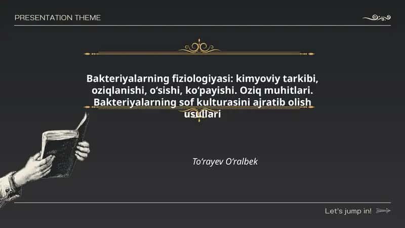 Bakteriyalarning fiziologiyasi
