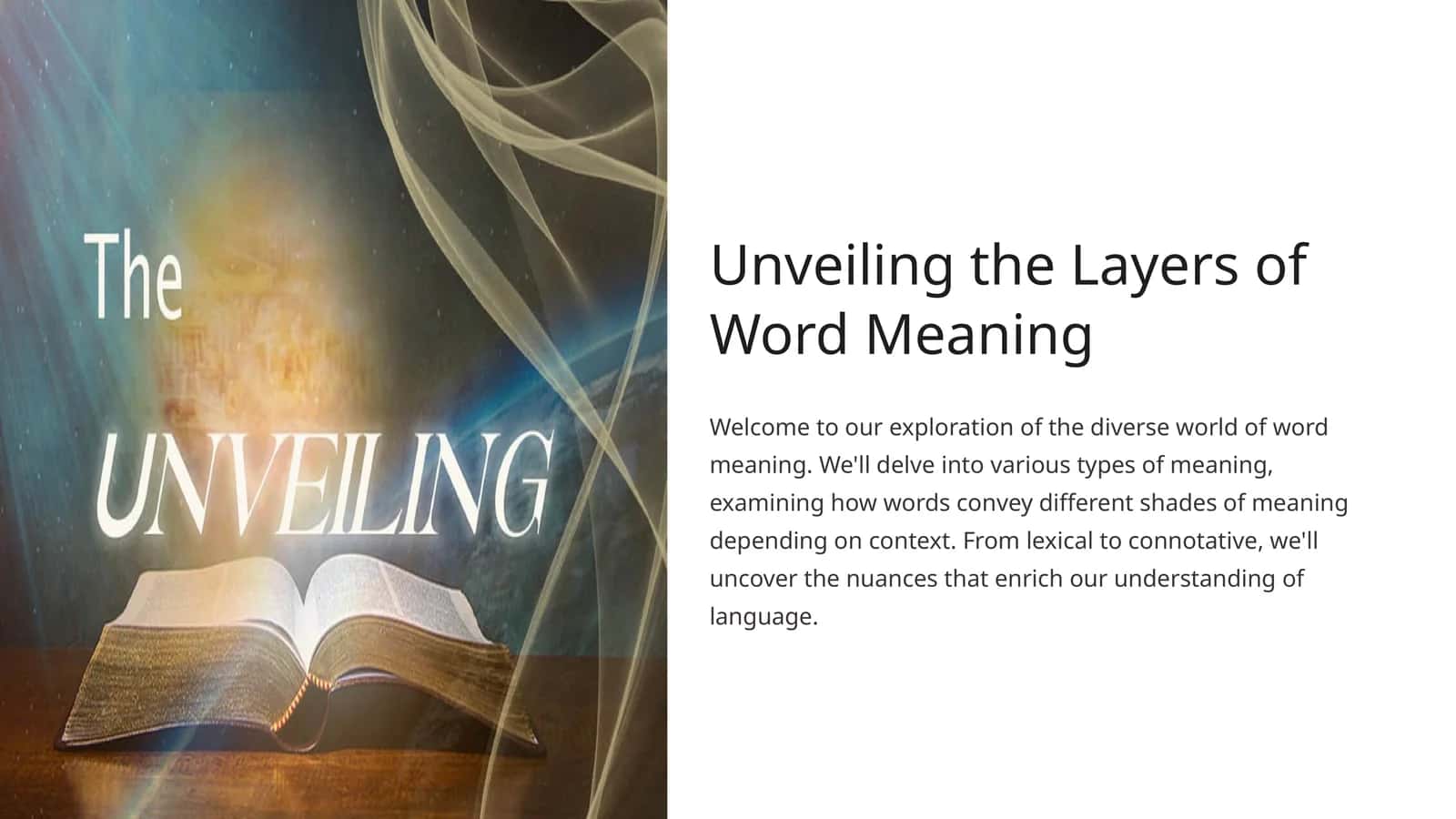 Unveiling the Layers of Word Meaning