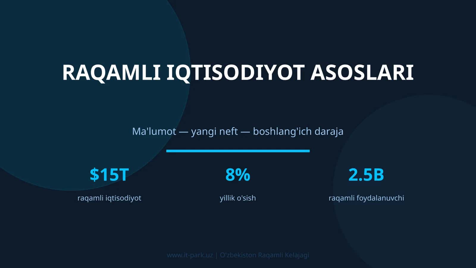 RAQAMLI IQTISODIYOT ASOSLARI