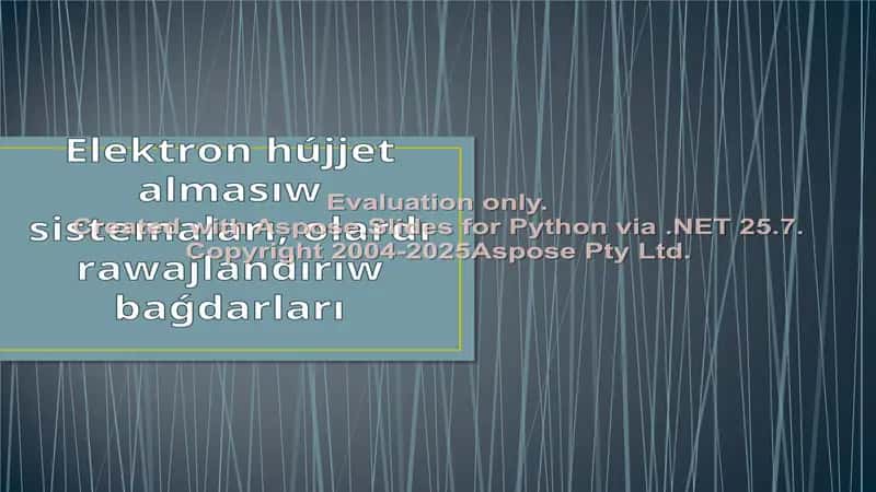 Elektron hújjet aylanıw sisteması