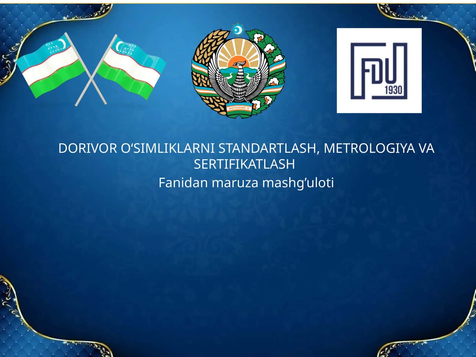 Standartlashtirish to'g'risida