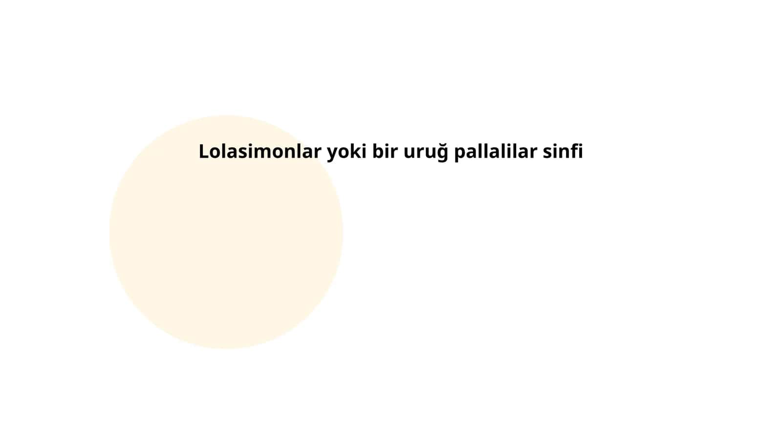 Lolasimonlar yoki bir uruğ pallalilar sinfi