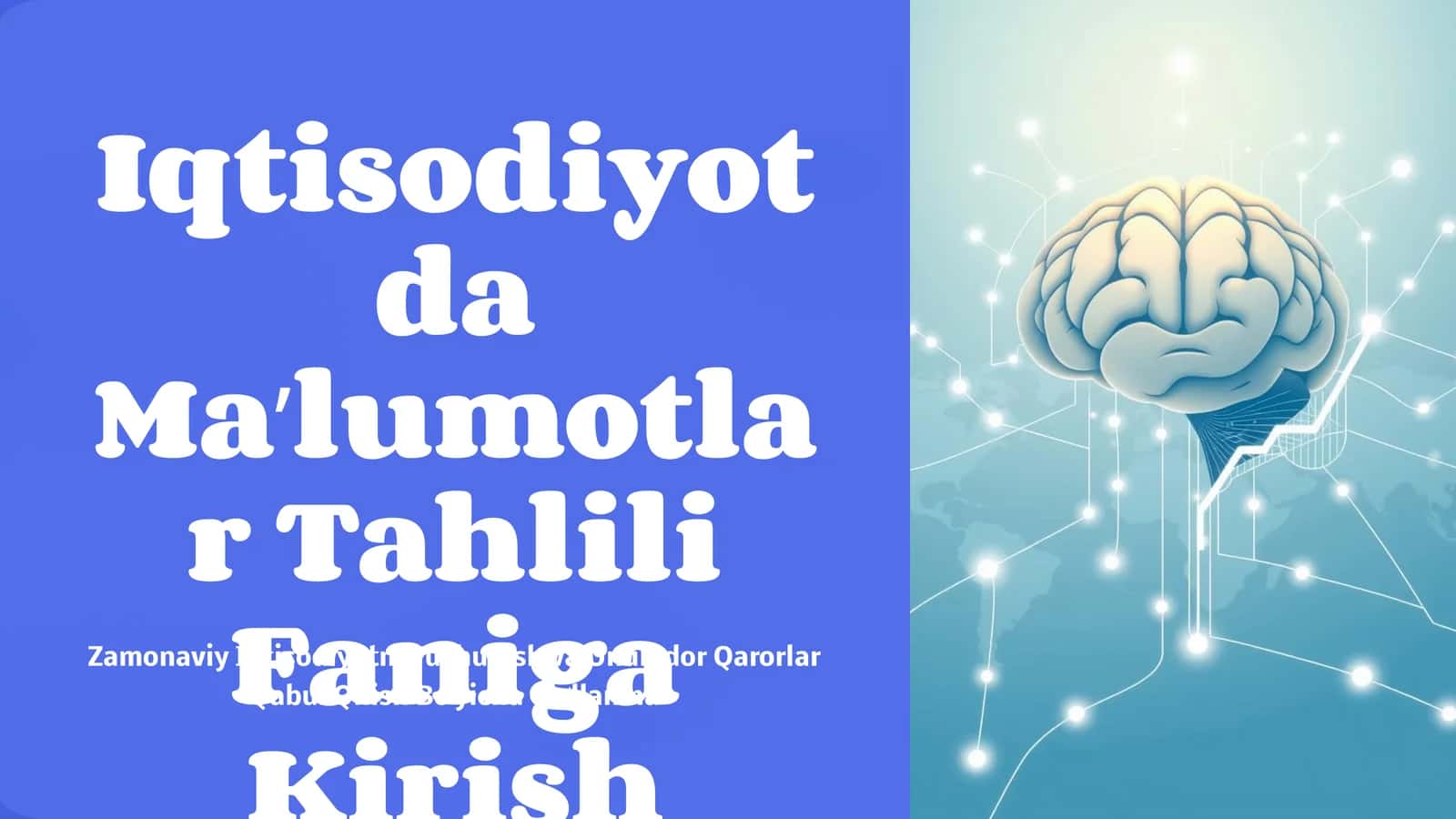 Iqtisodiyotda Maʼlumotlar Tahlili Faniga Kirish