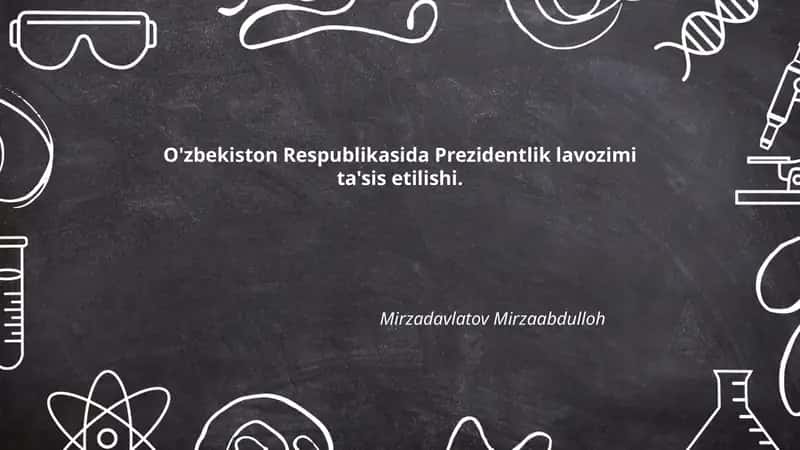 Prezidentlik lavozimi ta'sisi