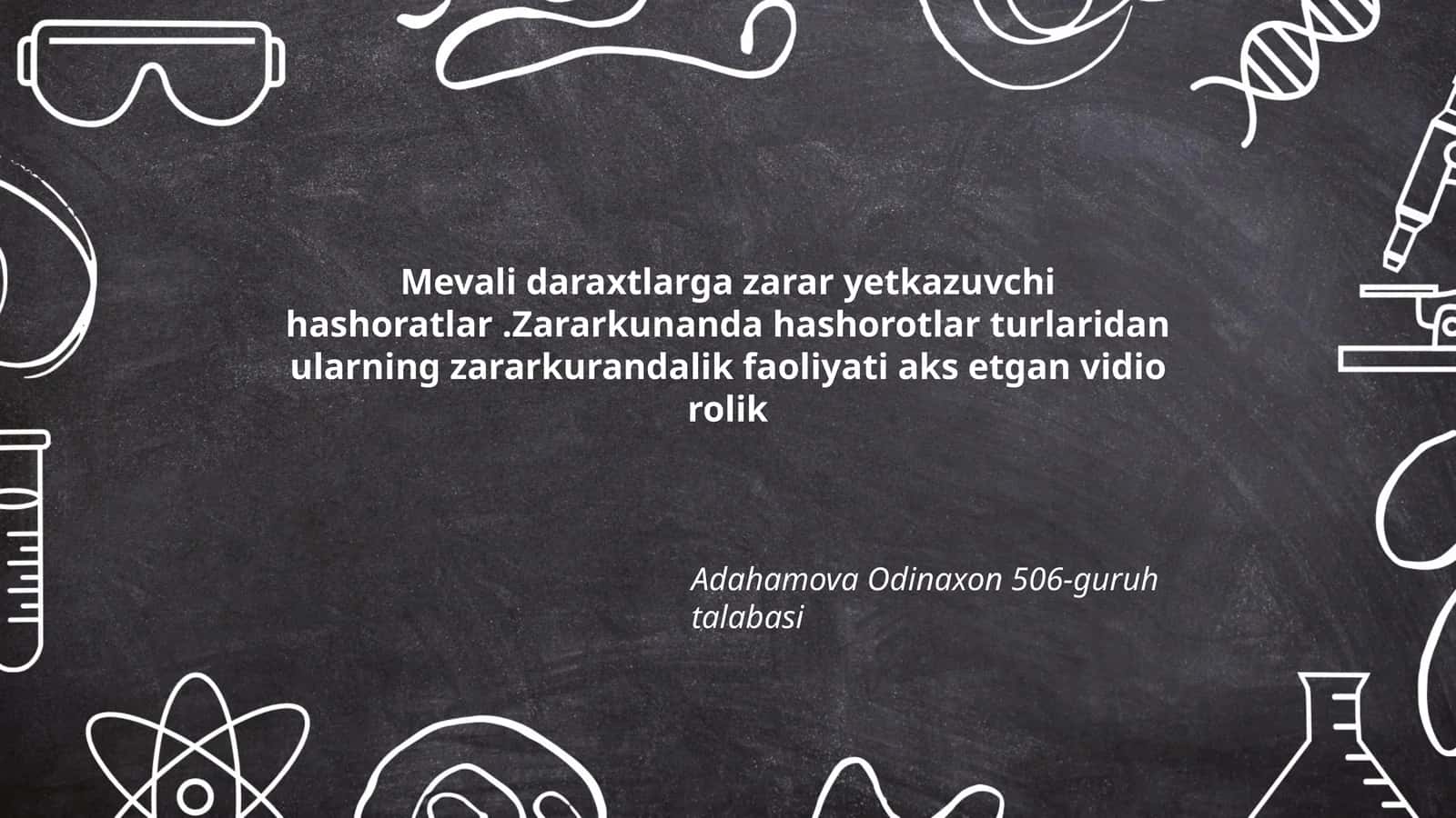 Mevali daraxtlarga zarar yetkazuvchi hashoratlar