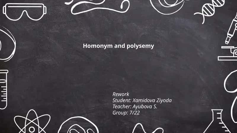 Homonym and Polysemy