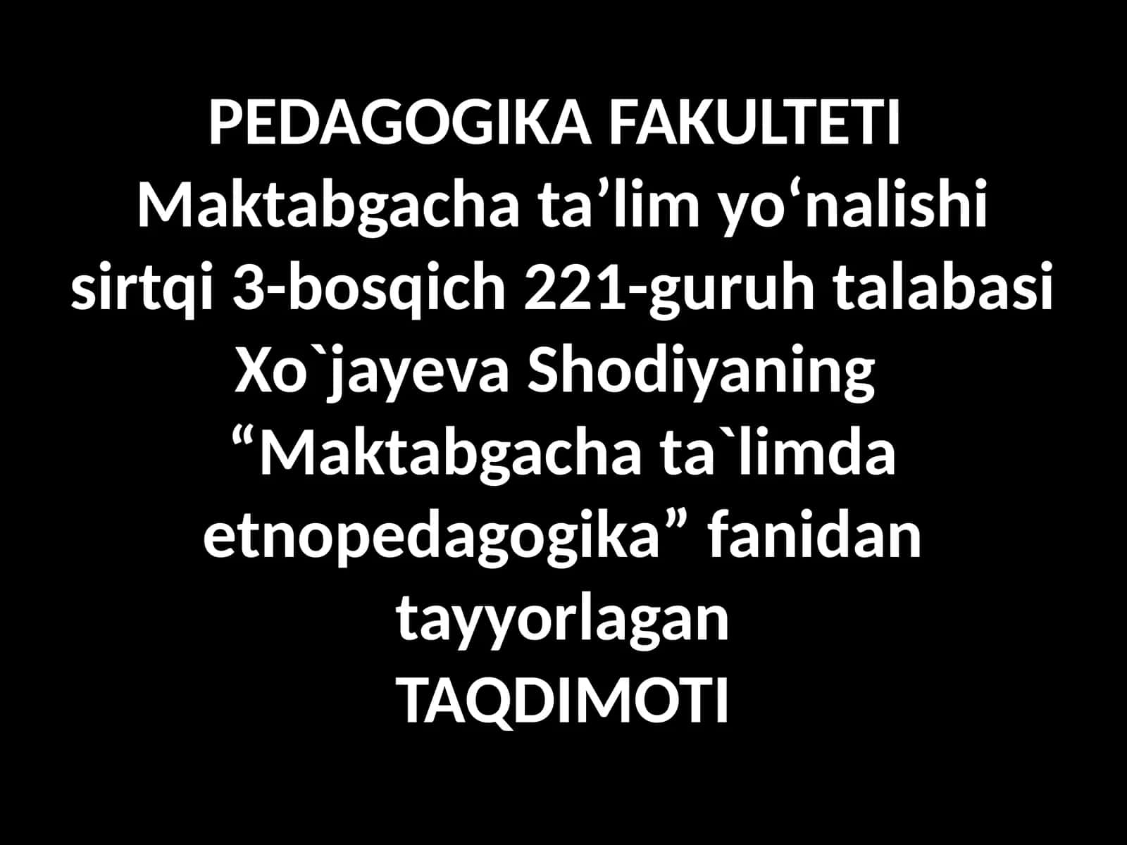 Milliy xalq o`yinlaridan na`munalar keltirib ularning ta`limiy-tarbiyaviy g`oyasini ochib bering