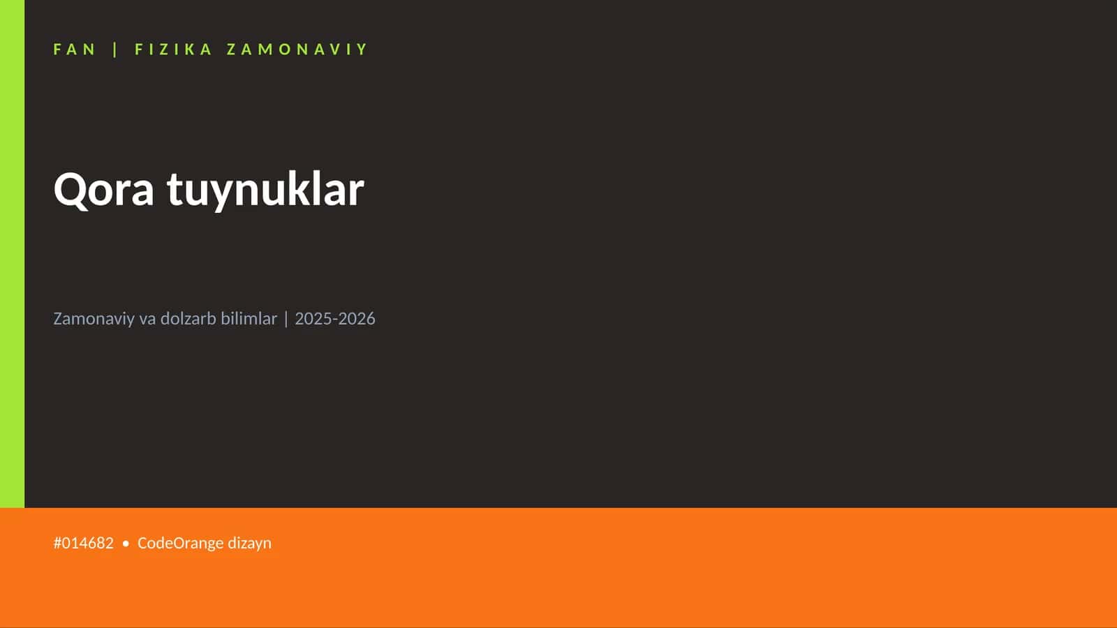 FAN | FIZIKA ZAMONAVIY