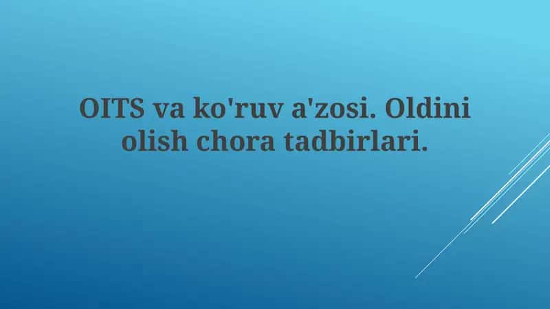 OITS va ko'rish
