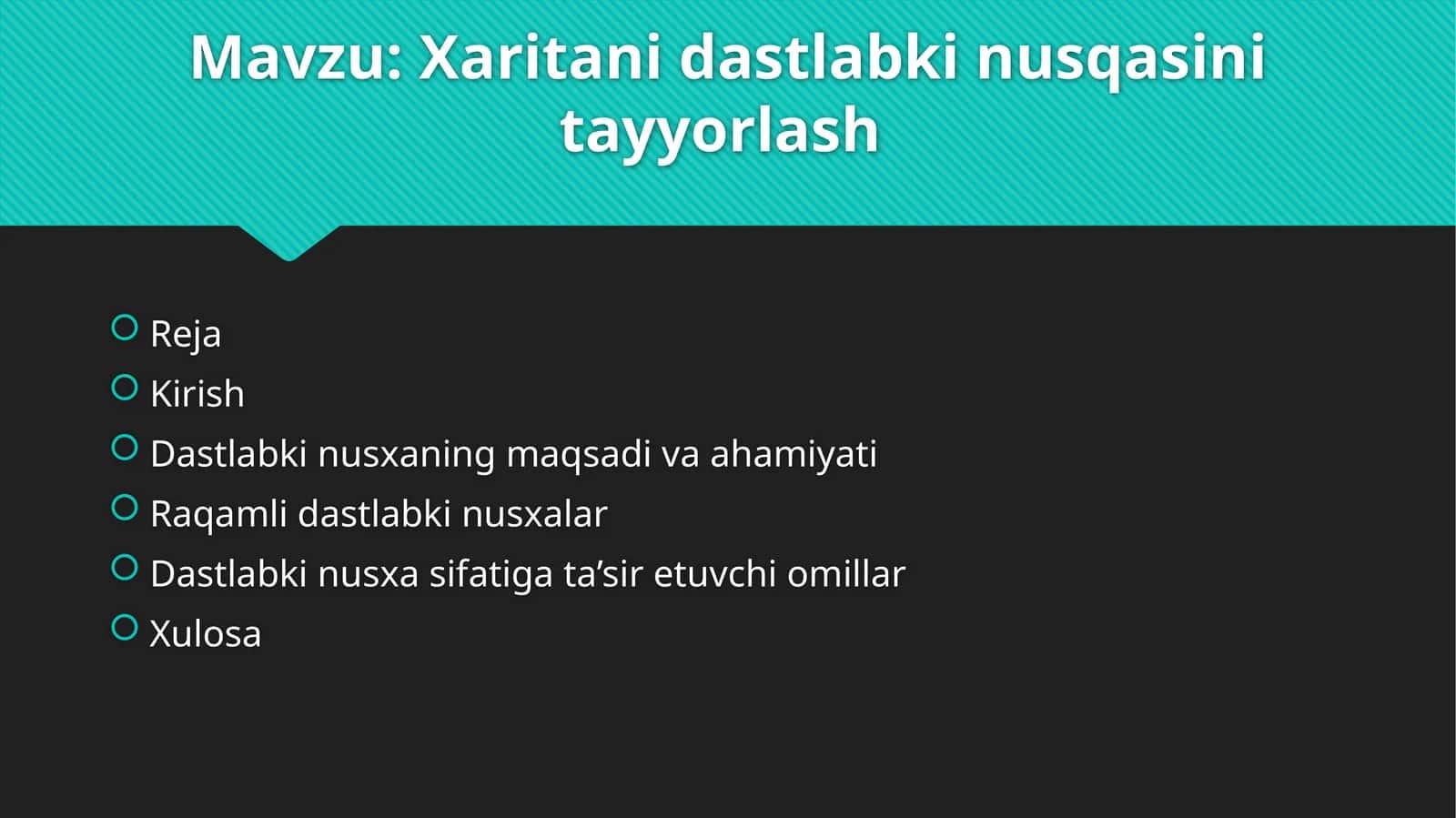Xaritanidastlabkinusqasinitayyorlash
