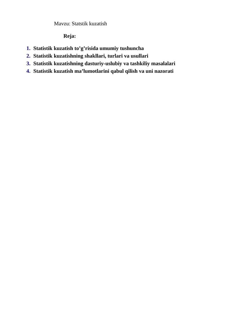 Statistika kuzatish