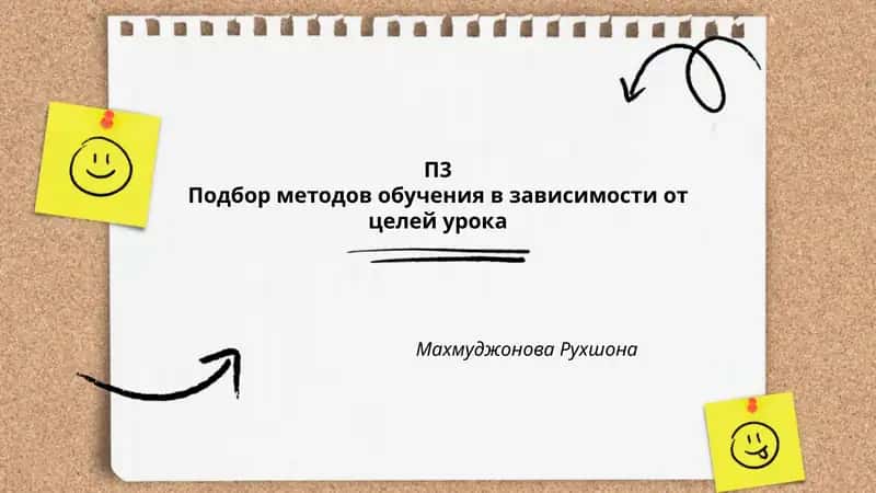 Подбор методов обучения в зависимости от целей урока