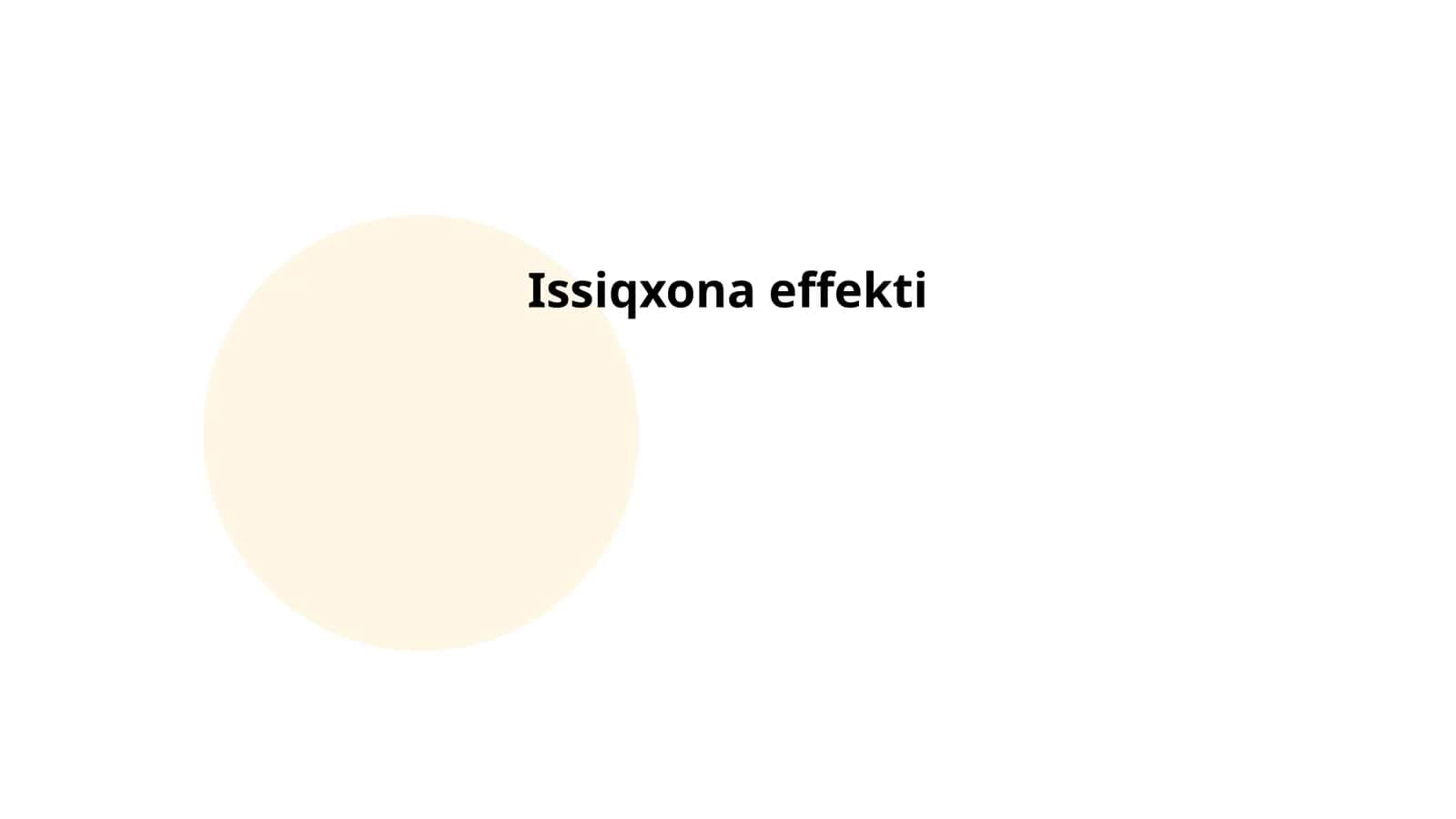 Issiqxona effekti