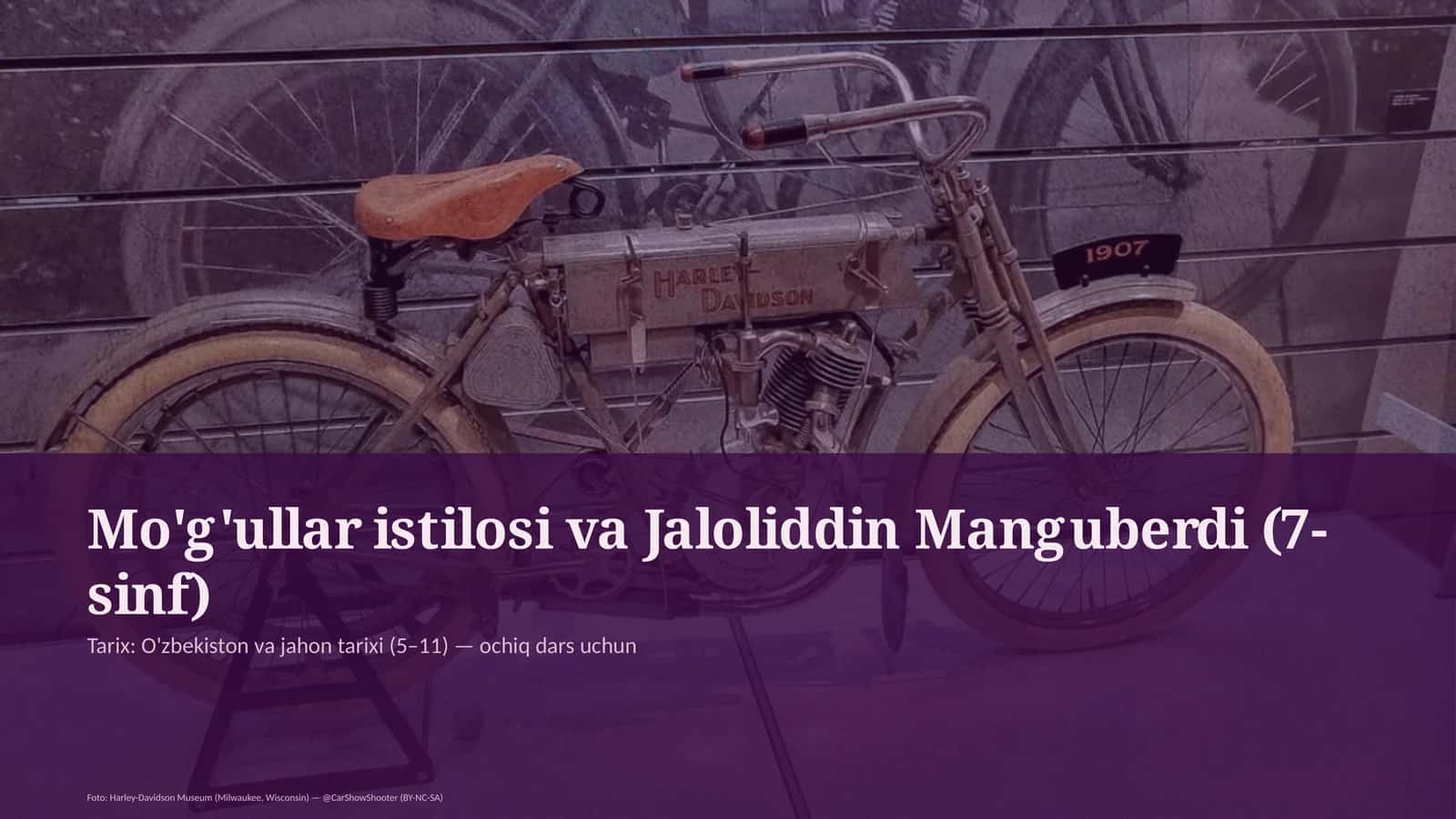 Mo'g'ullar istilosi va Jaloliddin Manguberdi (7-sinf)