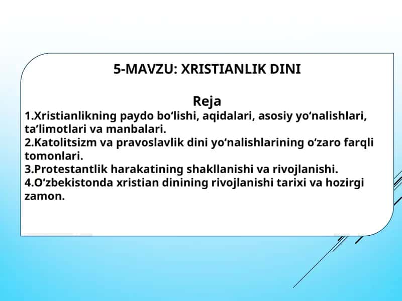 ХRISTIANLIK DINI