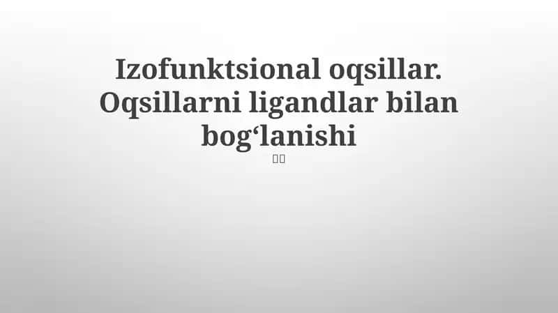 Izofunktsional oqsil oilalari