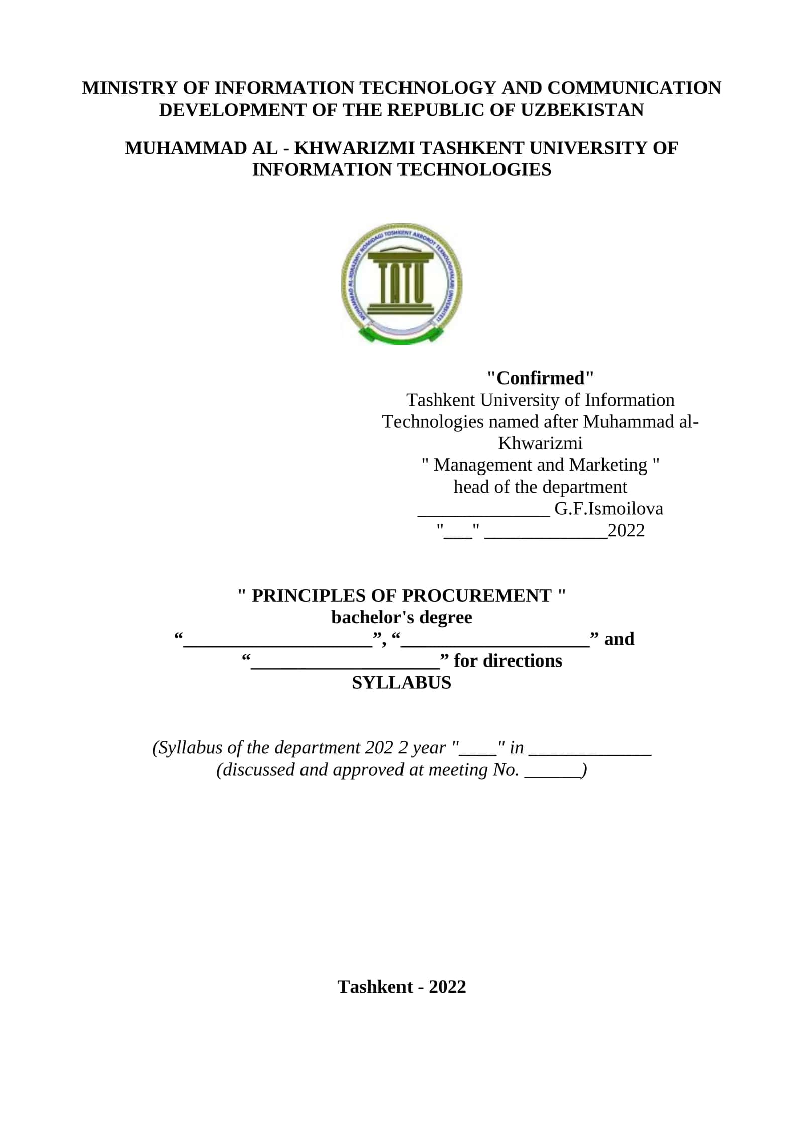 PRINCIPLESOF PROCUREMENT