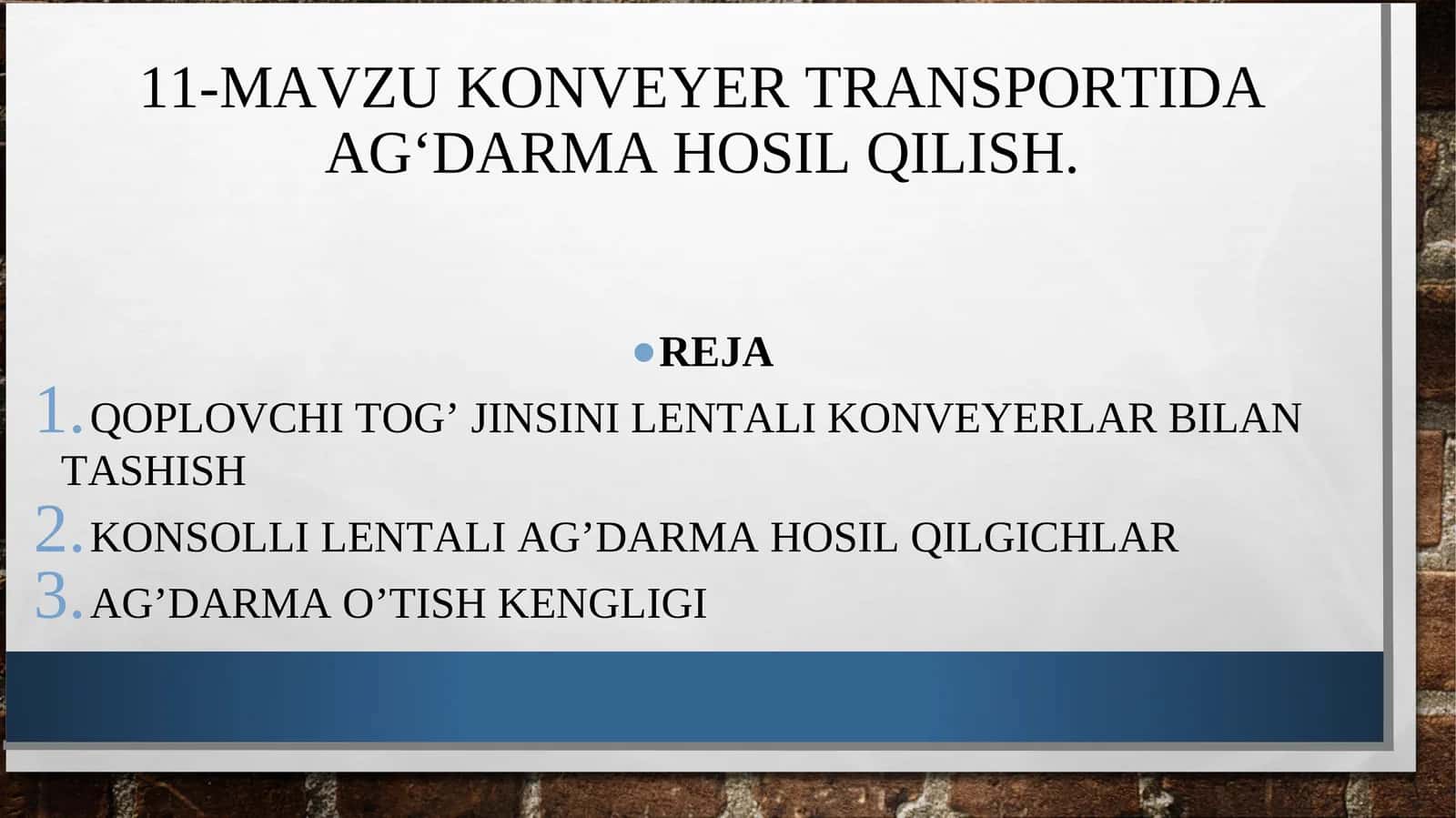 Konsolli lentali ag’darma hosil qilgichlar