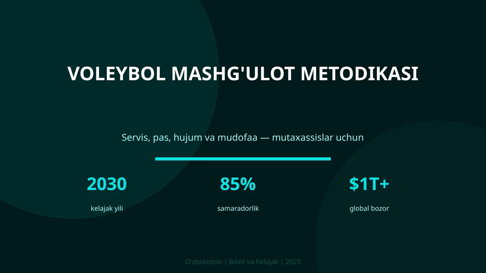 VOLEYBOL MASHG'ULOT METODIKASI