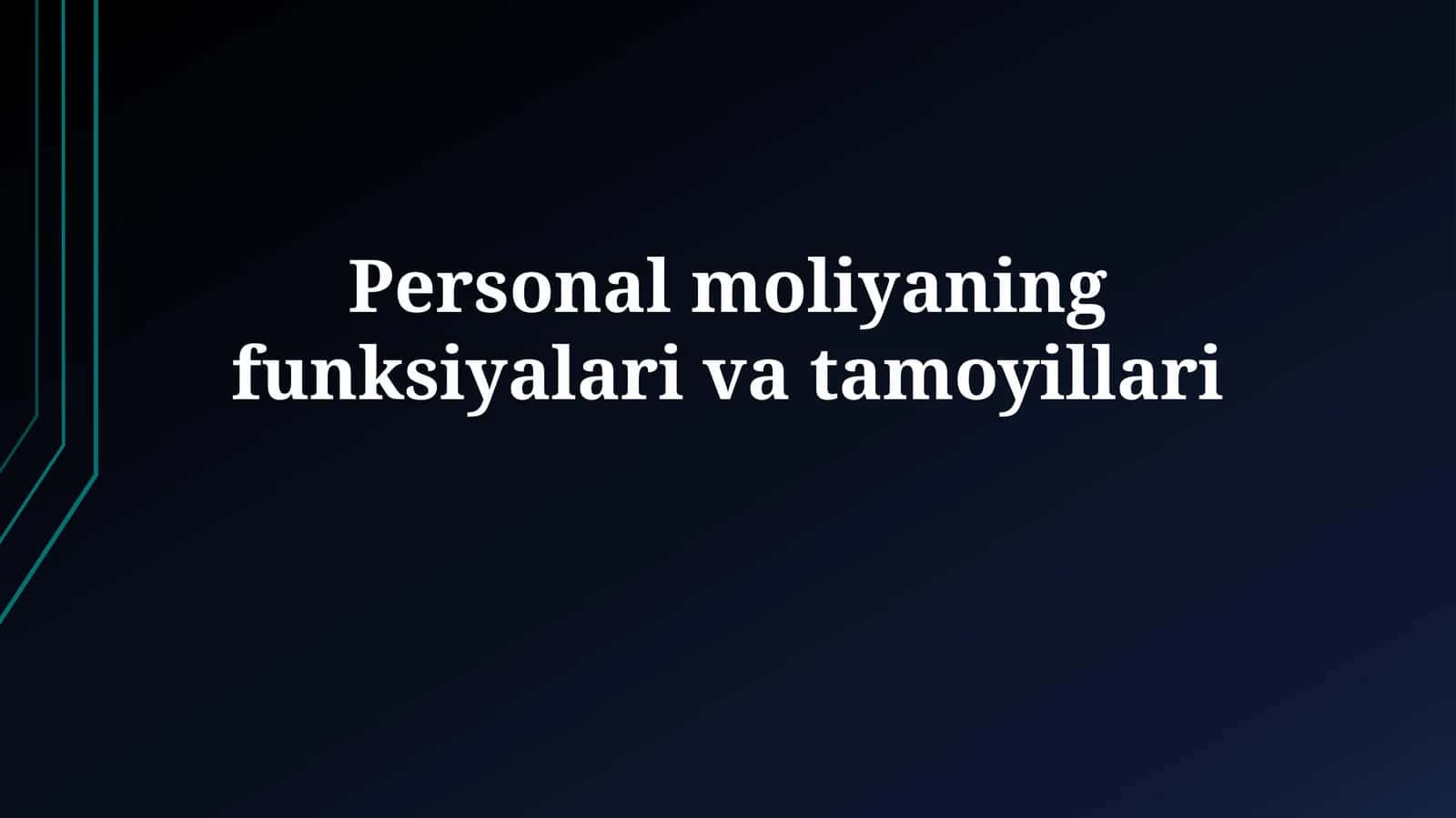 Personal moliya