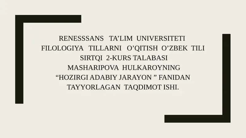 O'zbek tili