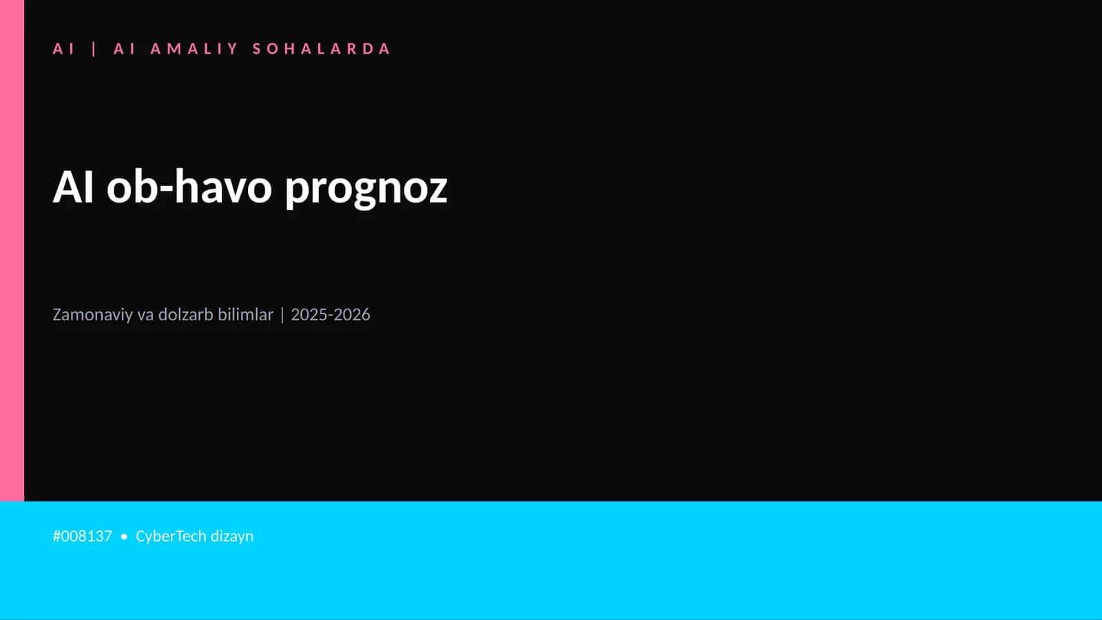 AI ob-havo prognoz