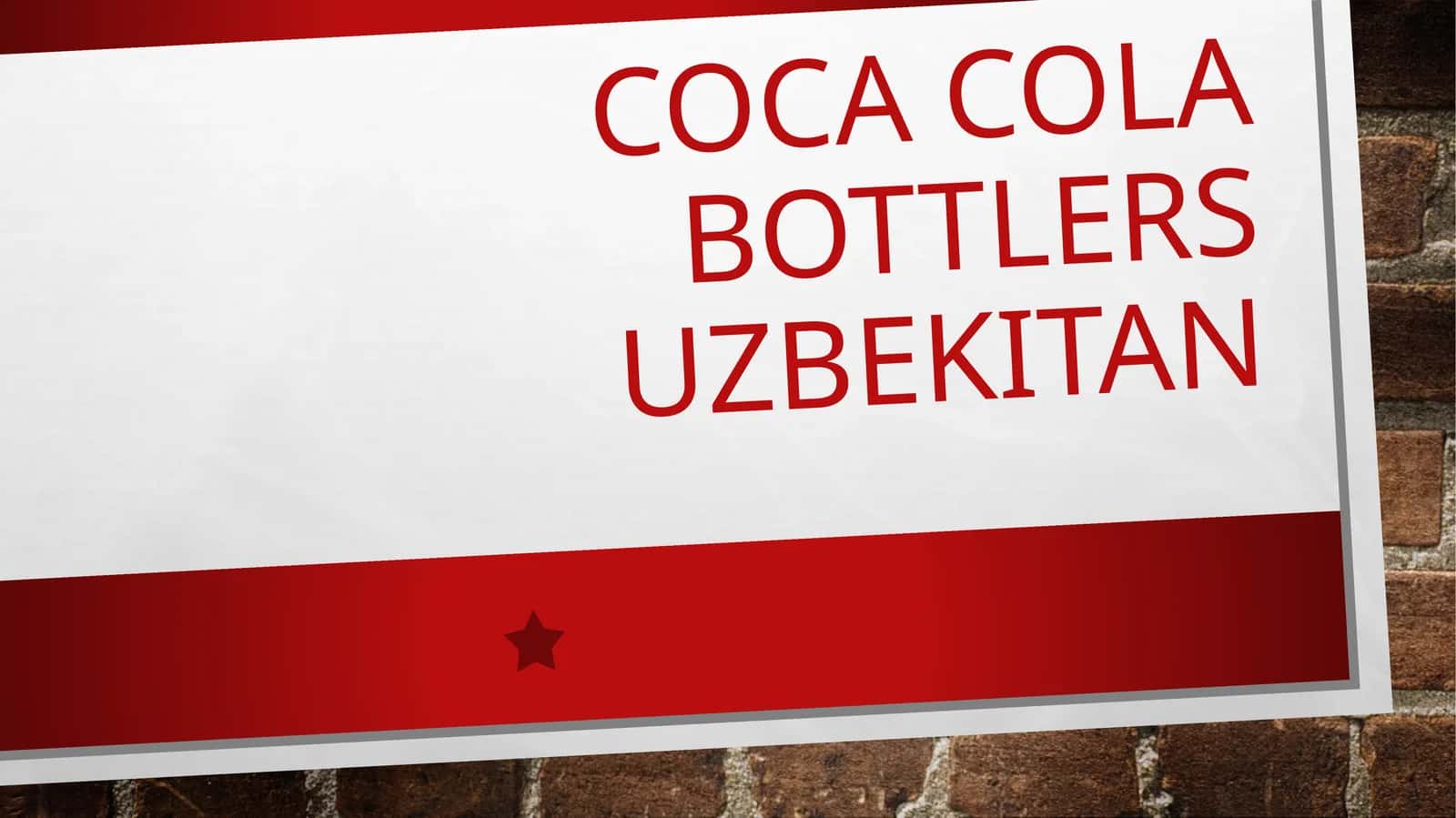 Coca Cola Bottlers Uzbekitan