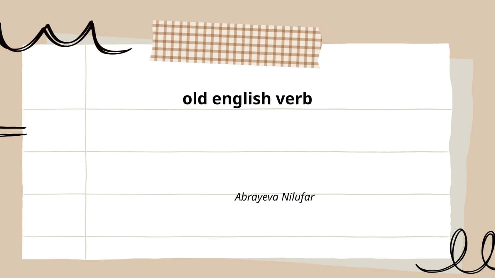 old english verb