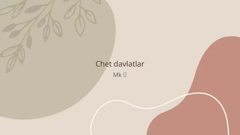 Chet davlatlar