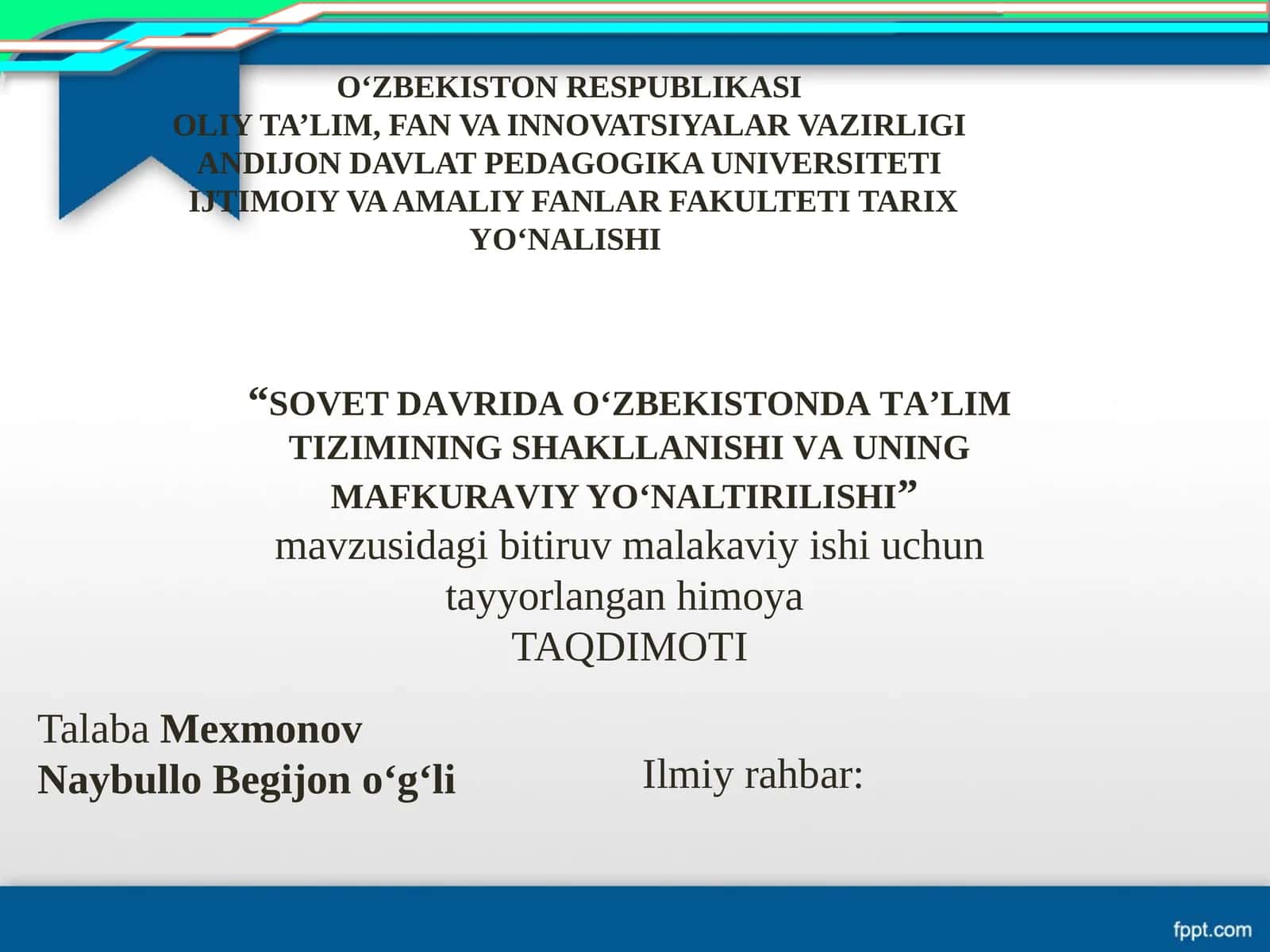 Bitiruvmalakaviyish himoya
