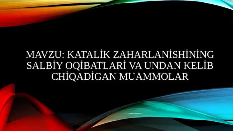 Katalik zaharlanish