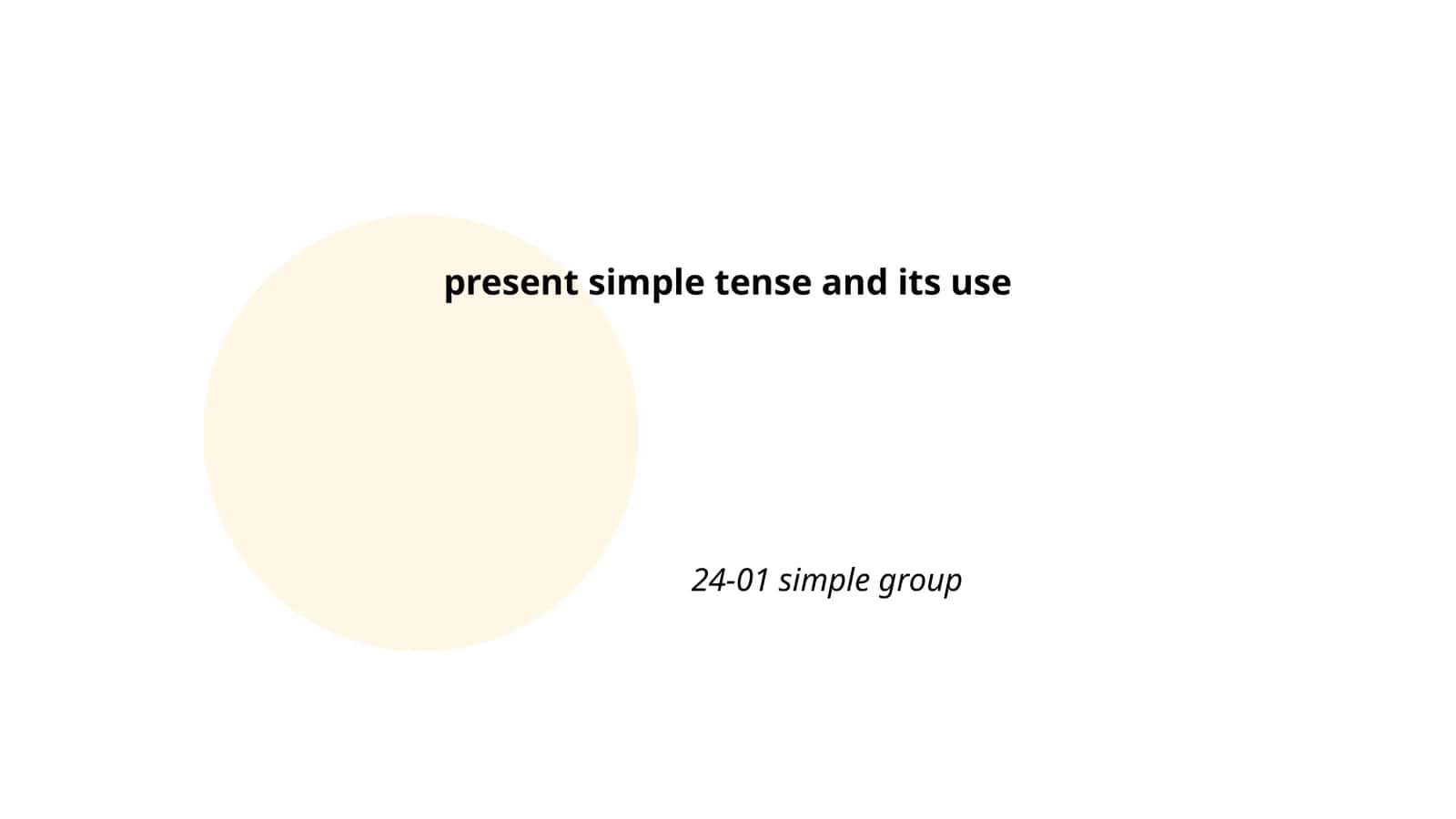 present simple tense and its use