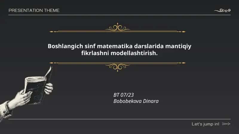 Mantiqiy fikrlashni modellashtirish