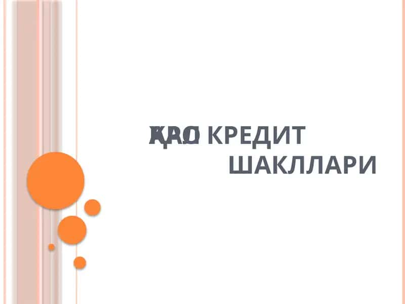 Xalqaro kredit shakllari